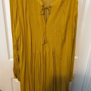 Old Navy Mustard Long Sleeve Dress